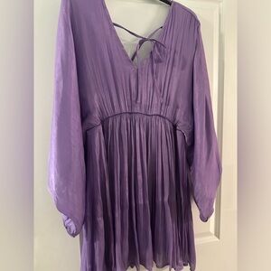 Jodifl Long Sleeve Purple Shimmer Dress